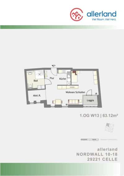 Wohnungstyp A - Ein neues Zuhause am Nordwall, 29221 Celle, Wohnung