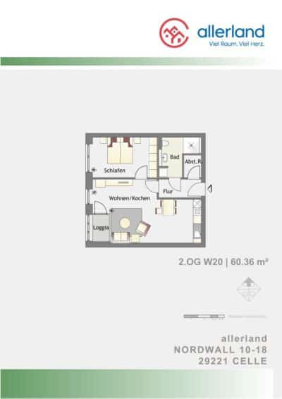 Wohnungstyp B - Ein neues Zuhause am Nordwall, 29221 Celle, Wohnung